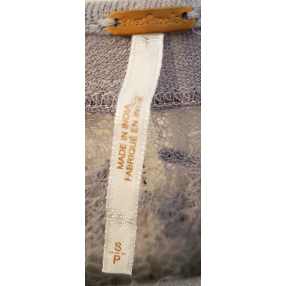 FREE PEOPLE dusty purple lacy ruffle blouse S - Picture 5 of 6